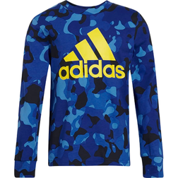 Adidas Core Camo Allover Print Long Sleeve Tee - Royal Blue (GA7941)