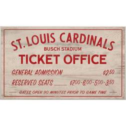 Open Road Brands St. Louis Cardinals 10" x 17" Ticket Office Wood Sign