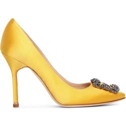 Manolo Blahnik Hangisi 105 Satin - Yellow