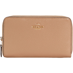 Coach Medium Id Zip Wallet - Gold/Taupe