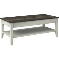 Two Tone Modern Farmhouse Coffee Table 23.2x47.4"