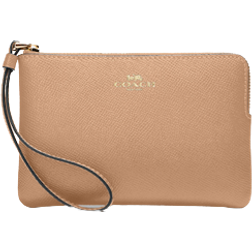 Coach Corner Zip Wristlet - Gold/Taupe