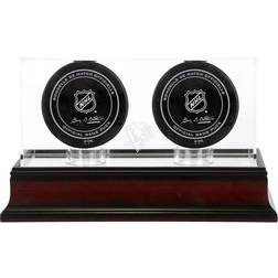 Fanatics Pittsburgh Penguins Mahogany Two Hockey Puck Logo Display Case