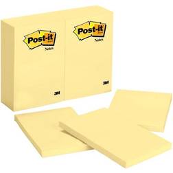 3M Original Pads in Canary Yellow, 4 x 6, 100-Sheet, 12/Pack