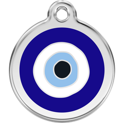 Red Dingo Evil Eye Stainless Personalized Dog ID Tag