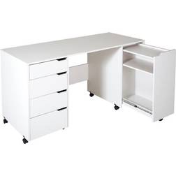 South Shore Crea Sewing Craft Table on Wheels Table