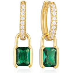 Sif Jakobs Roccanova Earrings - Gold/Green/Transparent