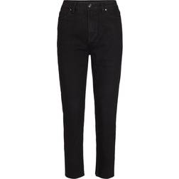 Only Emily Life Hw Straight Cropped Jeans - Black