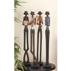 Deco 79 DecMode Indoor Polystone People Eclectic Sculpture Brown