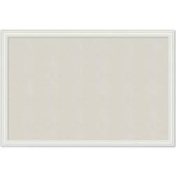 U BRANDS Natural Linen Bulletin Board 30 x 20 White MDF Decor Frame 2074U