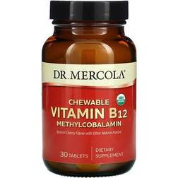 Dr. Mercola Organic Chewable Vitamin B12 (Methylcobalamin) Cherry (30 Tablets)