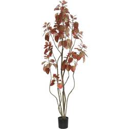 Vickerman 5 ft. Artificial Rogot Rurple Tree with Pot-Red Christmas Tree