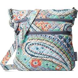 Vera Bradley Cotton Triple Zip Hipster Crossbody - Citrus Paisley