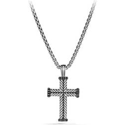 David Yurman Men's Chevron Cross Pendant with Diamonds