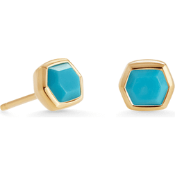 Kendra Scott Davie Stud Earrings - Gold/Turquoise