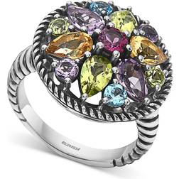 Effy Flower Statement Ring - Silver/Multicolour