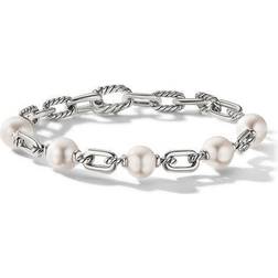 David Yurman Madison Chain Bracelet - Silver/Pearls