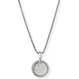 David Yurman Initial Charm Necklace - White Gold/Diamonds