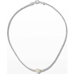 Luna Tahitian Pearl Rope Necklace, 16" PEARL