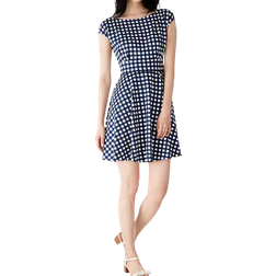 Kate Spade Gingham Ponte Fiorella Dress - Blazer Blue