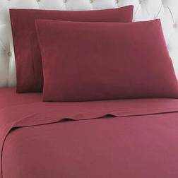 Micro Flannel Solid 3-pack Bed Sheet Red (243.84x167.64)