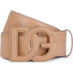 Dolce & Gabbana Barocco Logo Leather Belt