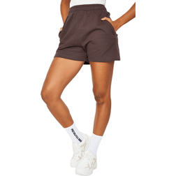 PrettyLittleThing Sweat Pocket Runner Shorts - Chocolate