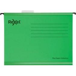 Rexel Classic Suspension Files Foolscap Green (25 Pack)