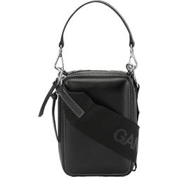 Ganni Recycled Leather Camera Bag Black