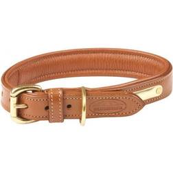 Weatherbeeta Padded Leather Dog Collar Colour Tan