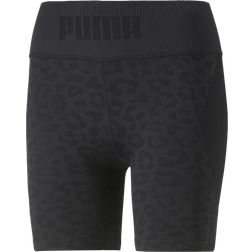 Puma Formknit Seamless 5" Training Shorts Women, Black/Leopard Print, Medium, Clothing