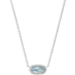 Kendra Scott Elisa Pendant Necklace - Silver/Light Blue Illusion