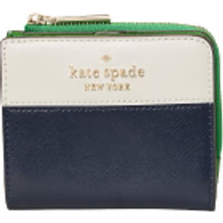 Kate Spade Staci Colorblock Small L-zip Bifold Wallet - Verona Green Multi