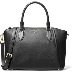 Michael Kors ienna Medium Pebbled Satchel Black