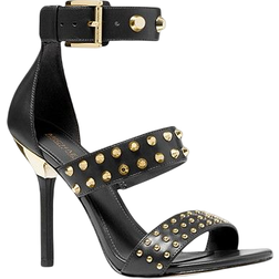 Michael Kors Amal Astor Stud Leather Sandal - Black