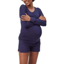 Stowaway Collection Maternity Loungewear Shorts Navy