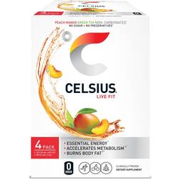 Celsius Essential Energy Drink Peach Mango Green Tea, 12 fl oz, 4 pk False