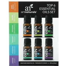 artnaturals Top 6 Essential Oils Set, Assorted, 0.33 fl oz 6 pk False