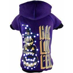 Petlife LED Halloween Happy Snowman Hooded Sweater