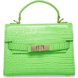 Steve Madden Dignify Croc Embossed Crossbody Bag - Lime