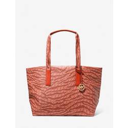 Michael Kors The Michael Large Animal Print Logo Tote Bag - Deep Orange