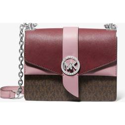 Michael Kors Greenwich Small Two-Tone Logo Crossbody Bag - Ryl Pnk Mlt