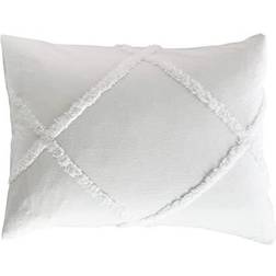 CHF Chenille Lattice Cushion Cover White (91.44x50.8)