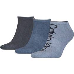 Calvin Klein Athletic Ankle Socks 3-pack Men - Blue