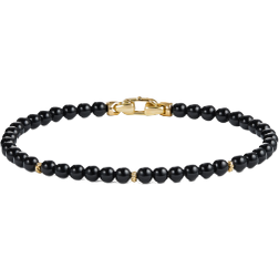 David Yurman Bijoux Spiritual Beads Bracelet - Gold/Onyx