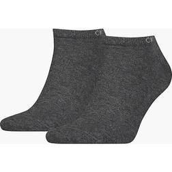 Calvin Klein Invisible Socks 2-pack - Dark Grey Melange