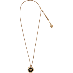 Versace Medusa Head Pendant Necklace - Gold/Black