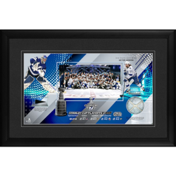 Fanatics Tampa Bay Lightning Framed 10" x 18" 2020 Stanley Cup Champions Collage with a Piece of Game-Used Puck & Net - Limited Edition of 813