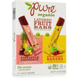 Pure Organic Bars 24-Ct. Organic Layered Fruit Bar Variety Pack Set