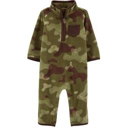 Carter's Baby Camo Fleece Jumpsuit - Green